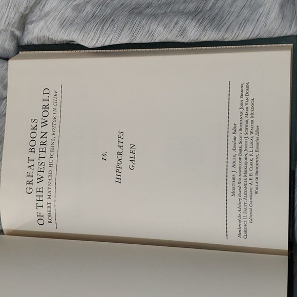 Brittannica Great Books book volume 10 Hippocrates * Galen *  over 200 pages - Picture 10 of 16